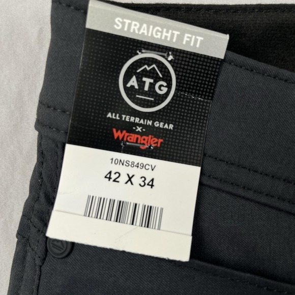 WRANGLER ATG Synthetic Utility Pants Mens 42x34 Black Nylon Water Repellent - Picture 7 of 11
